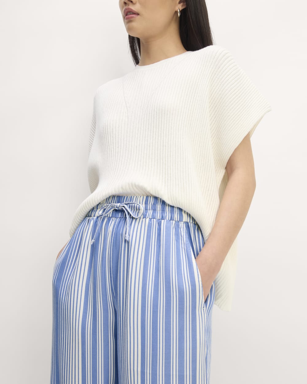 The Wide-Leg Pant in Butterlite | Granada Sky Blue / Bone - Image 4
