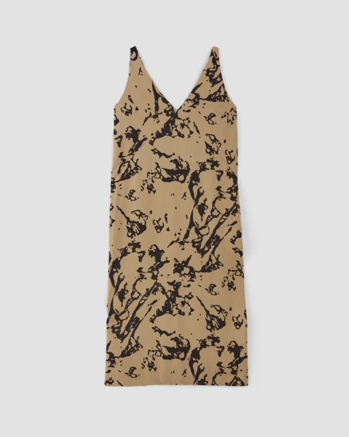 Alternative view of The TENCEL™ Midi Slip Dress | Black / Cornstalk Abstract