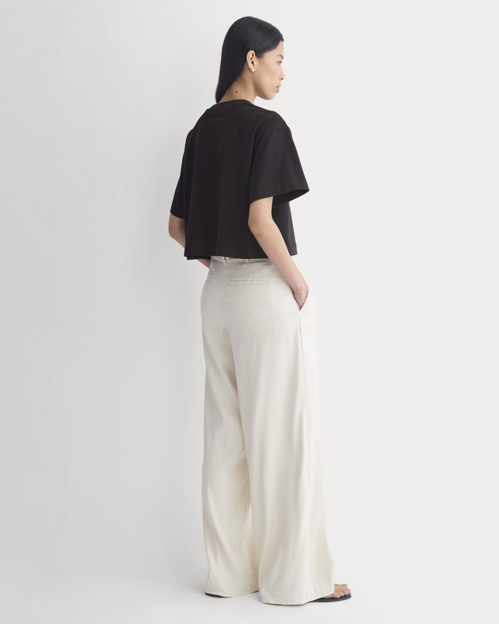 Forever Jersey Cropped Tee | Black - Image 5