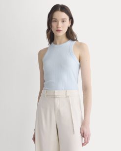 Racerback Tank in Pointelle | Skywriting