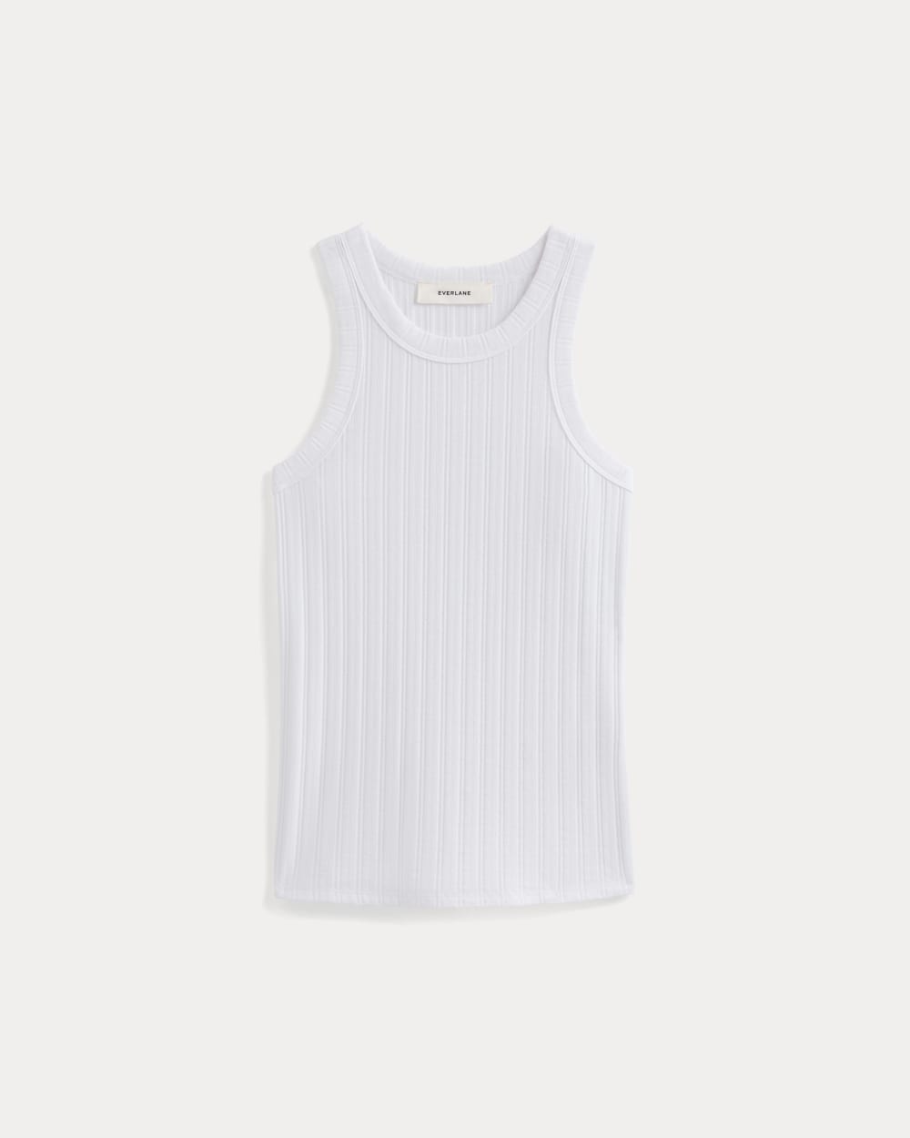 Racerback Tank in Pointelle | White - Image 2