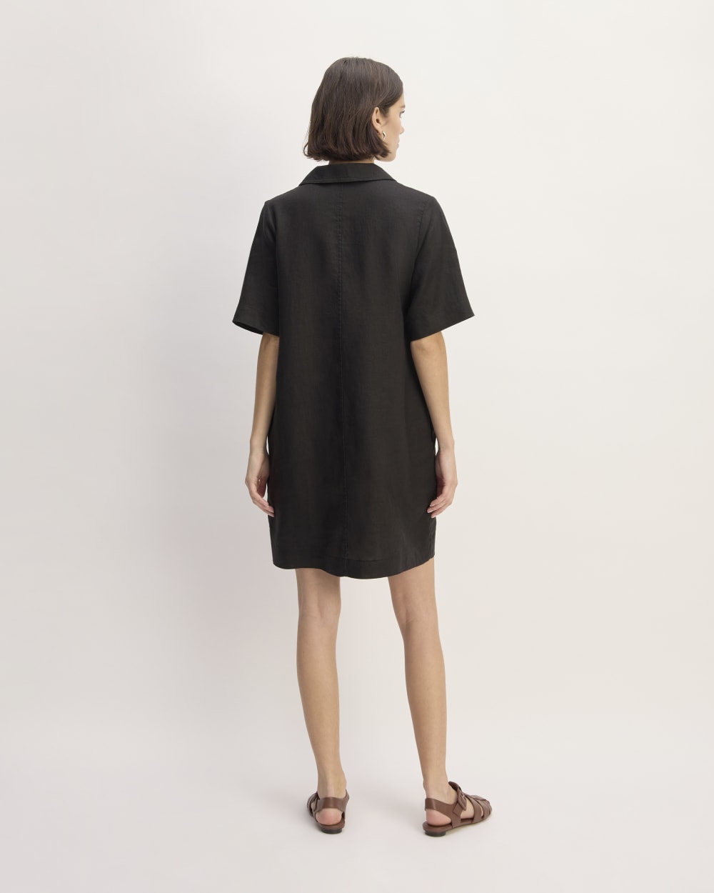 The Shirtdress in Linen | Black - Image 6