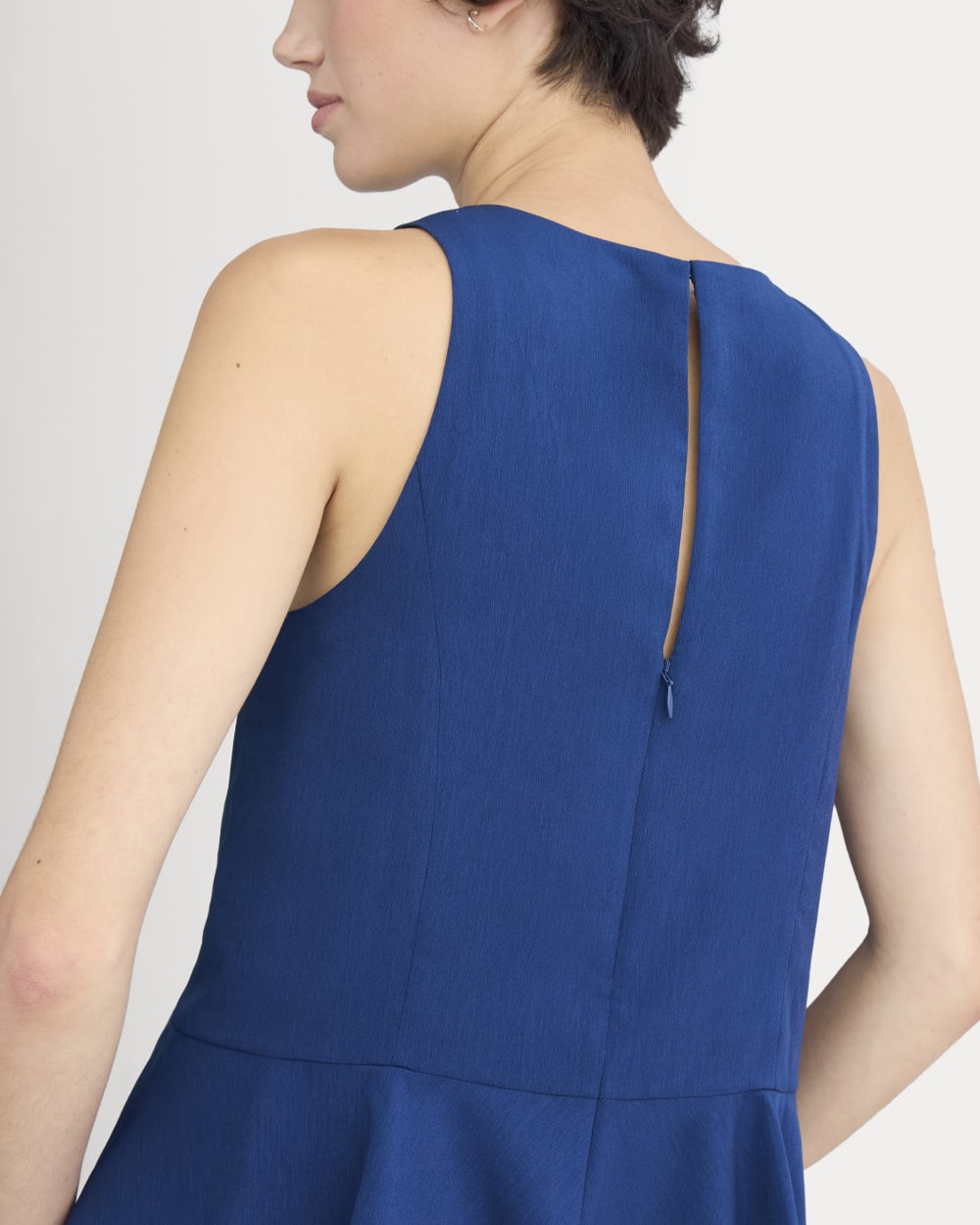 Sleeveless Peplum Top | Estate Blue - Image 4