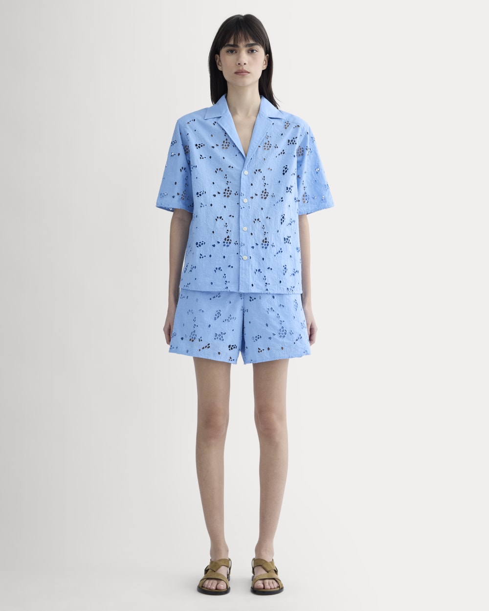 The Eyelet Camp Shirt | Sky Blue - Image 3