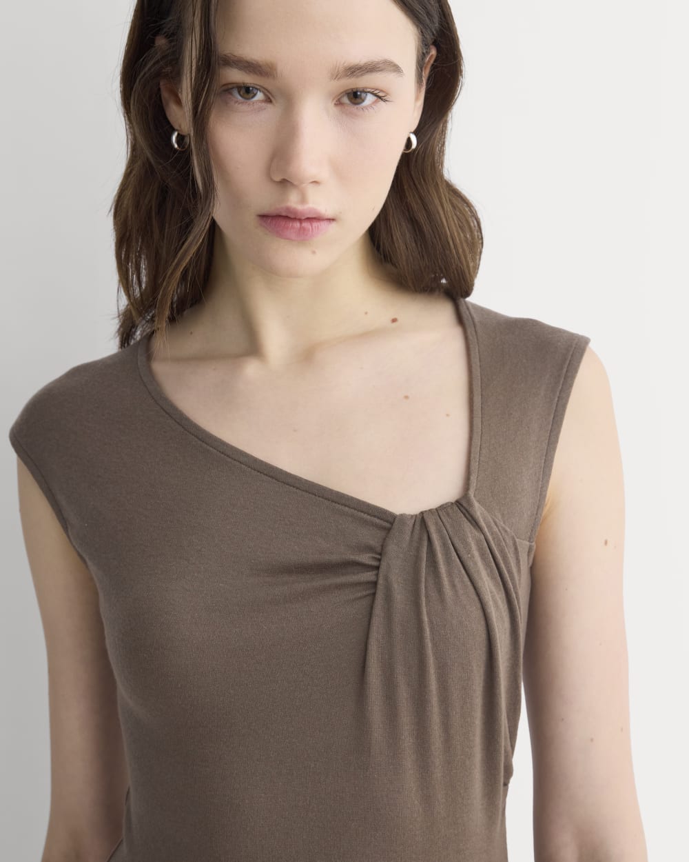 Asymmetrical Top in Butterluxe | Deep Taupe - Image 4