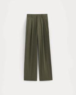 Alternative view of The Draper Pleated Pant in Buttersmooth | Kalamata | 30 Inseam