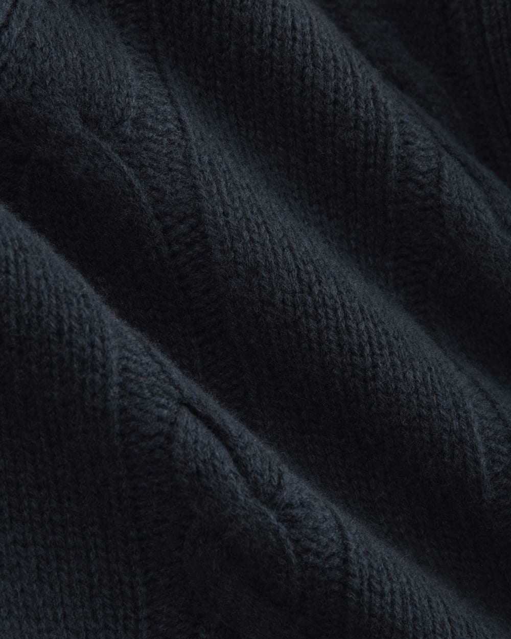 Cable Cardigan in Extrafine Luxe Merino | Navy - Image 6