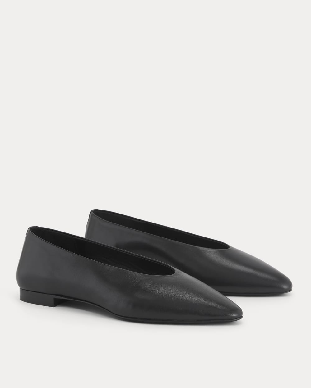 Made in Italy Almond-Toe Flat | Black Leather - Image 3