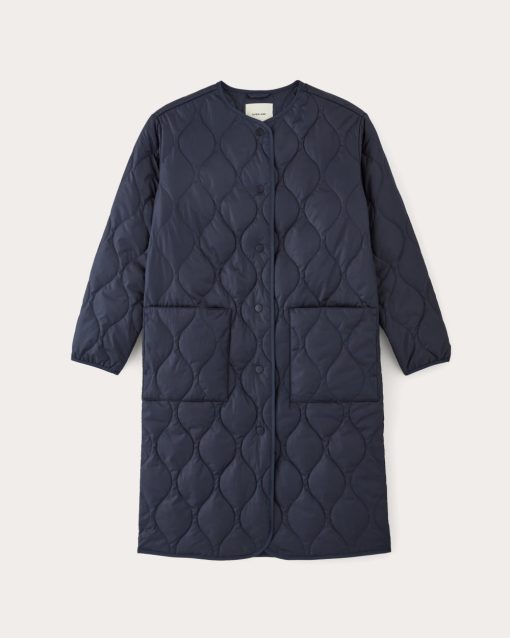 Alternative view of The Long Quilted Liner | Navy