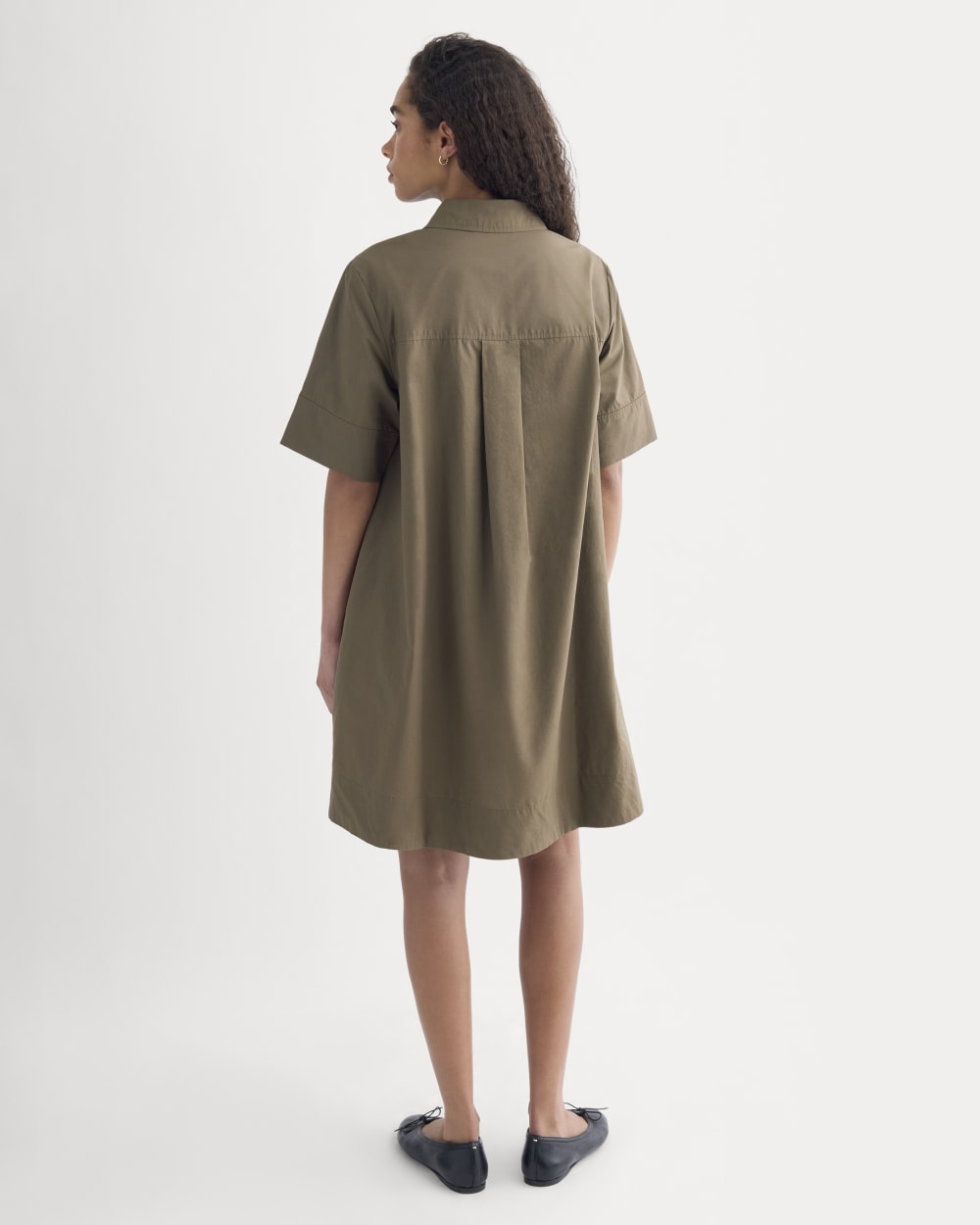 Popover Mini Shirtrdress in Ultrasoft Cotton | Beech - Image 4