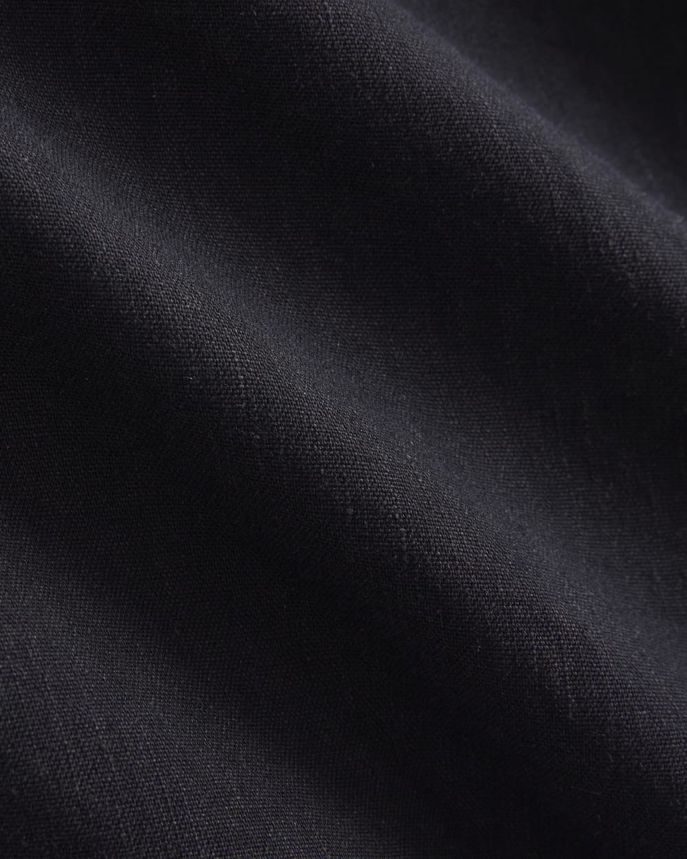 Mini Shift Dress in Stretch Linen | Black - Image 6