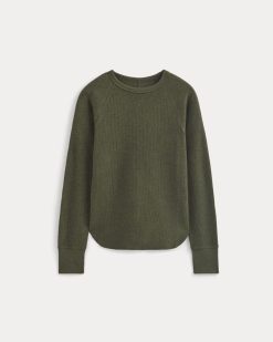Alternative view of Slim-Fit Crew in Cozy Waffle | Heather Beech