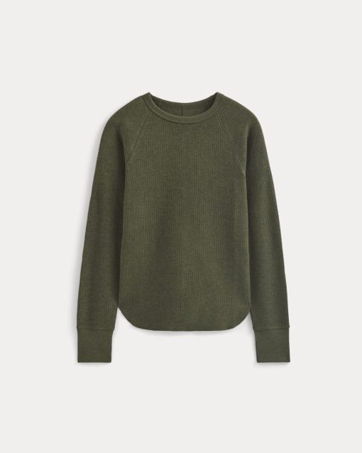 Alternative view of Slim-Fit Crew in Cozy Waffle | Heather Beech