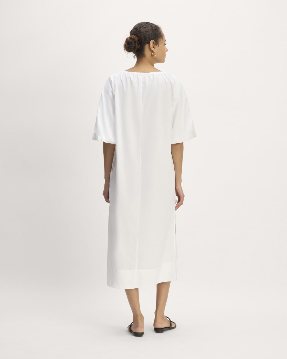 The Supima® Puff-Sleeve Dress | White - Image 6