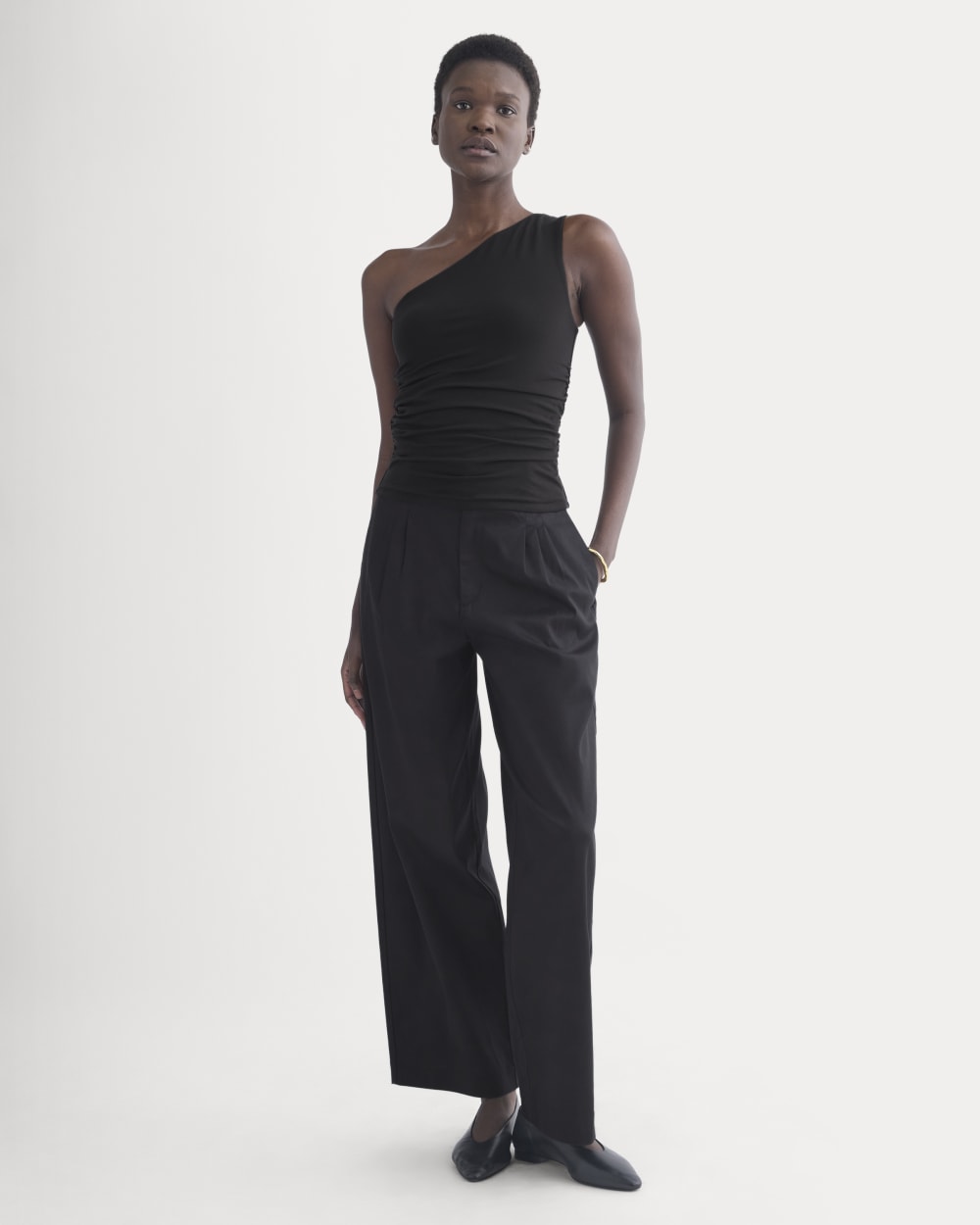 One-Shoulder Top | Black - Image 3