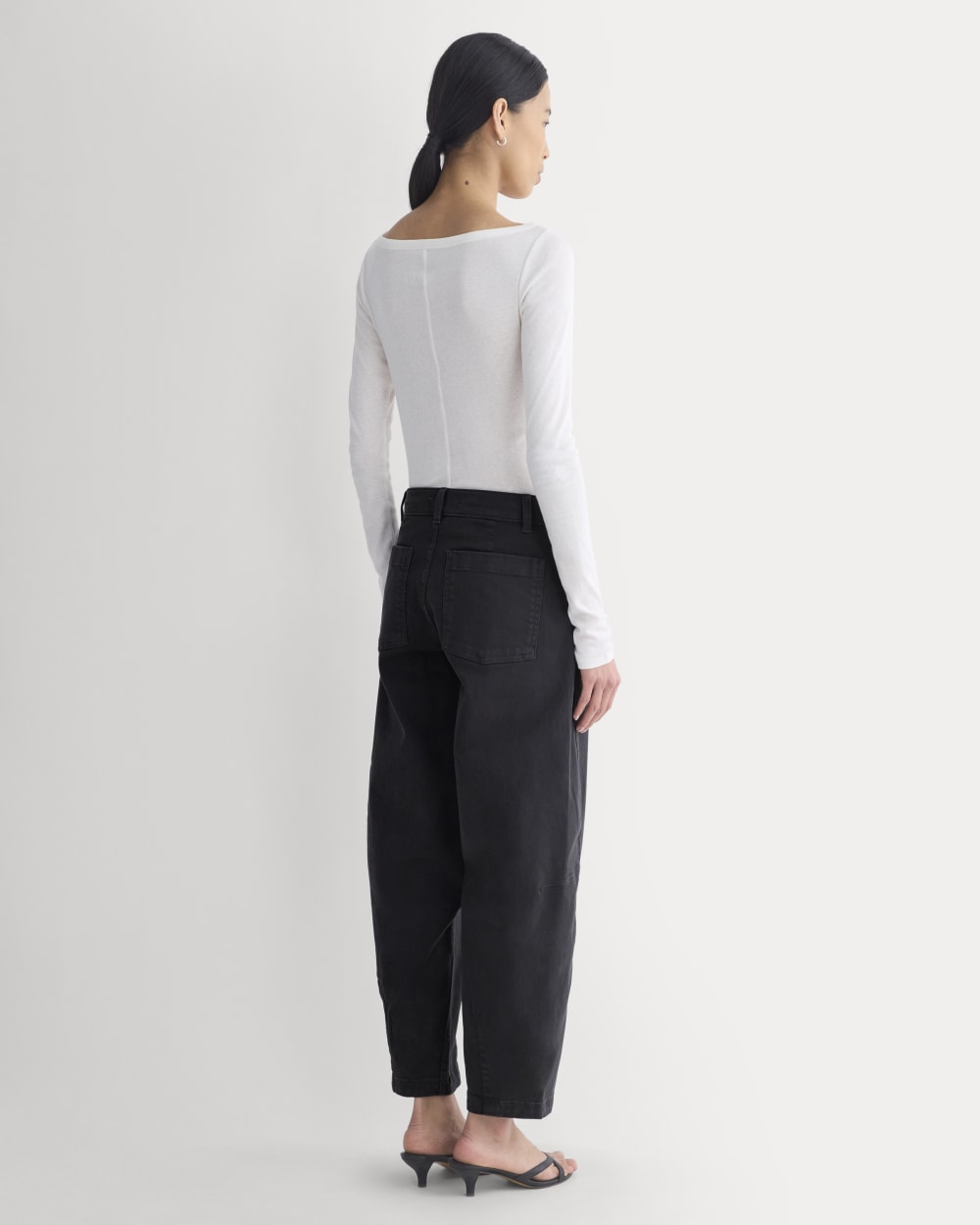Twisted Seam Barrel Pant | Black - Image 4