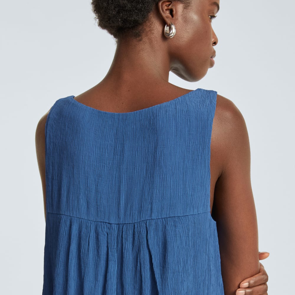 The Naia™ Ripple Tank Dress | Deep Blue - Image 6