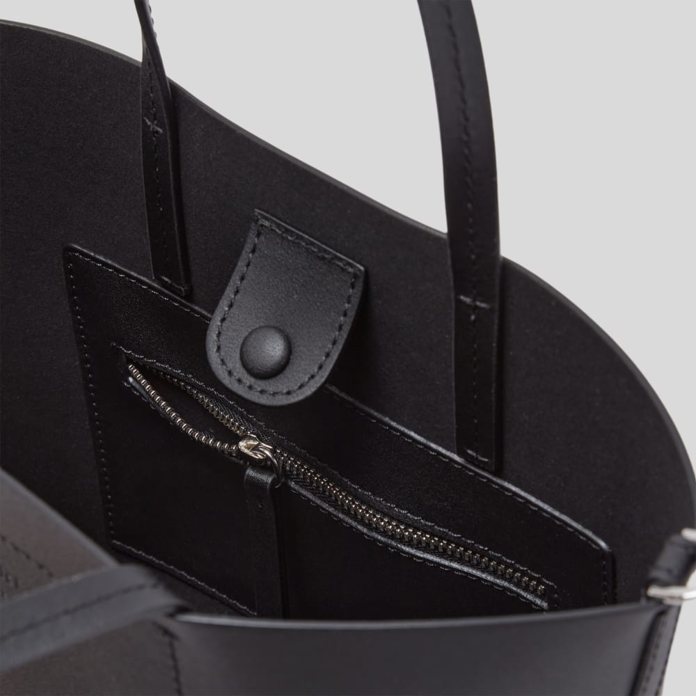 The Luxe Italian Leather Crossbody | Black - Image 5