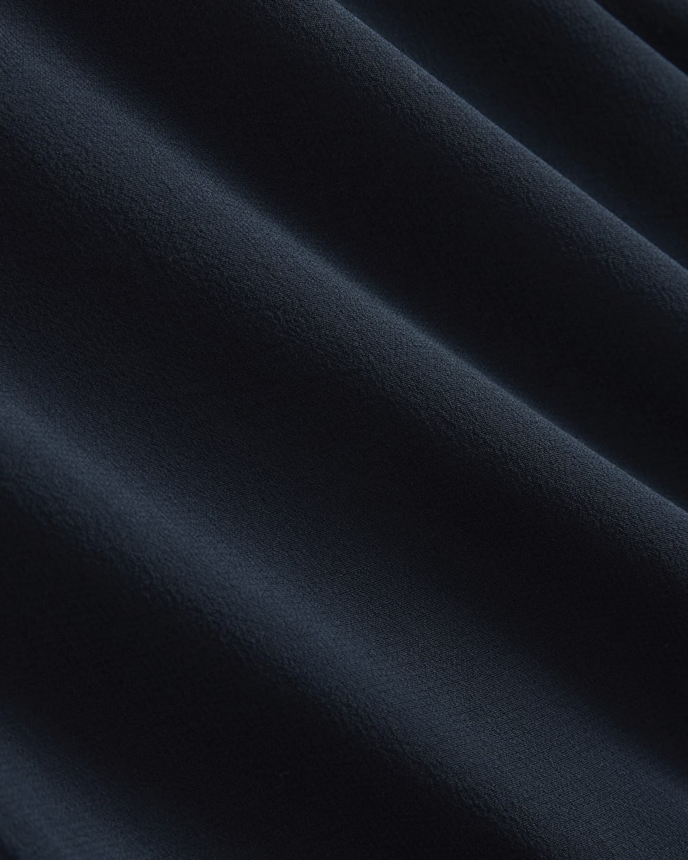 Notch Collar Shirt in Silk Georgette | Navy - Image 6