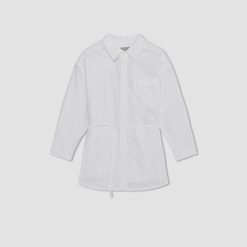 Alternative view of The Poplin Tie Back Shirt | White