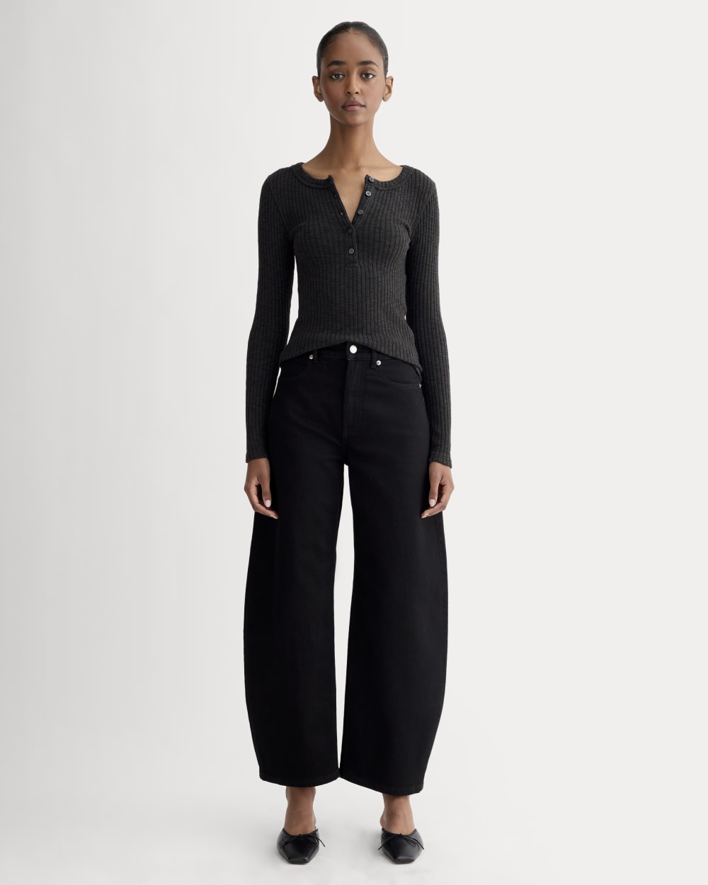 The Cozy Rib Henley | Black - Image 3