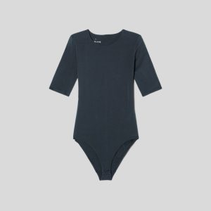 Alternative view of The Short-Sleeve Crew Neck Bodysuit | Black | Bikini