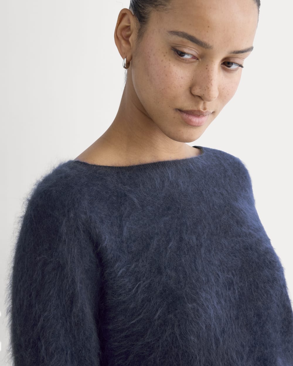 Lush Cashmere Boatneck Sweater | Starry Navy - Image 5