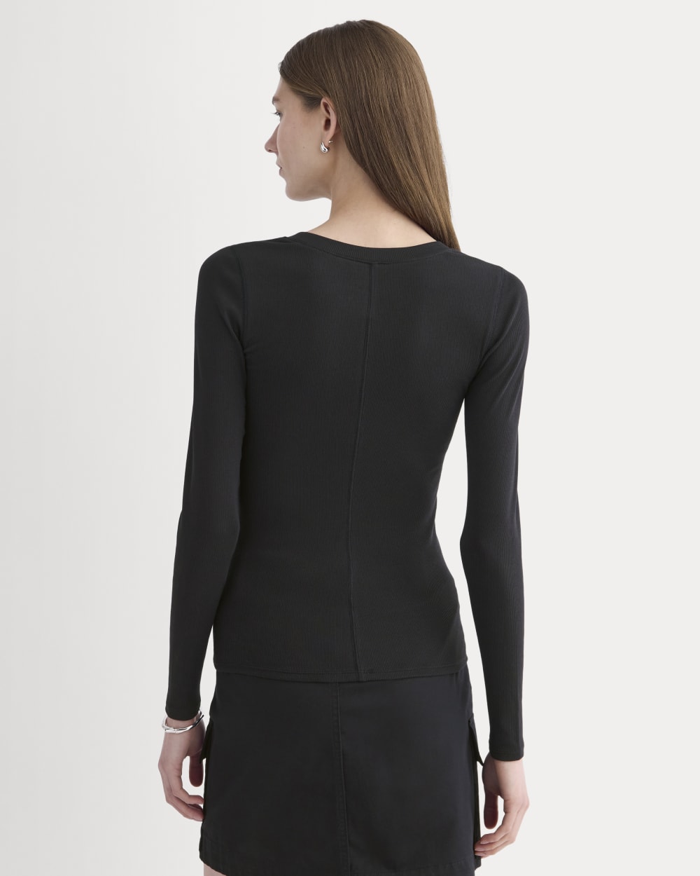 The Luxe Rib Henley | Black - Image 5