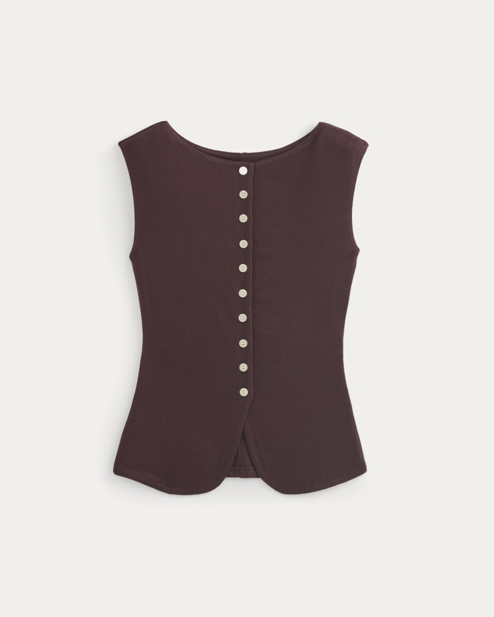 Sleeveless Button-Up in Butterluxe | Deep Plum - Image 2