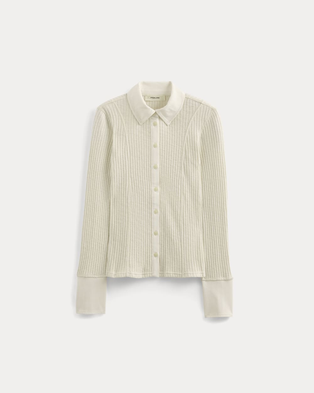 Cozy Rib Button-Up | Bone - Image 2