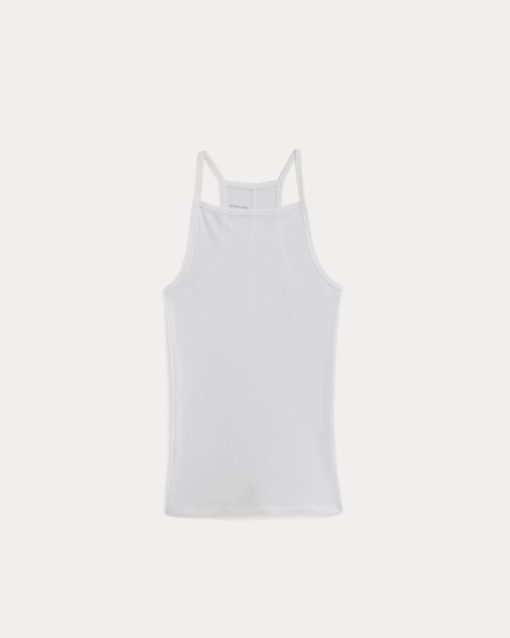 Alternative view of Tissue Narrow Racerback Tank | White