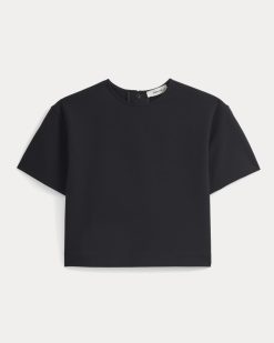 Alternative view of Ponte Oversized Tee | Black
