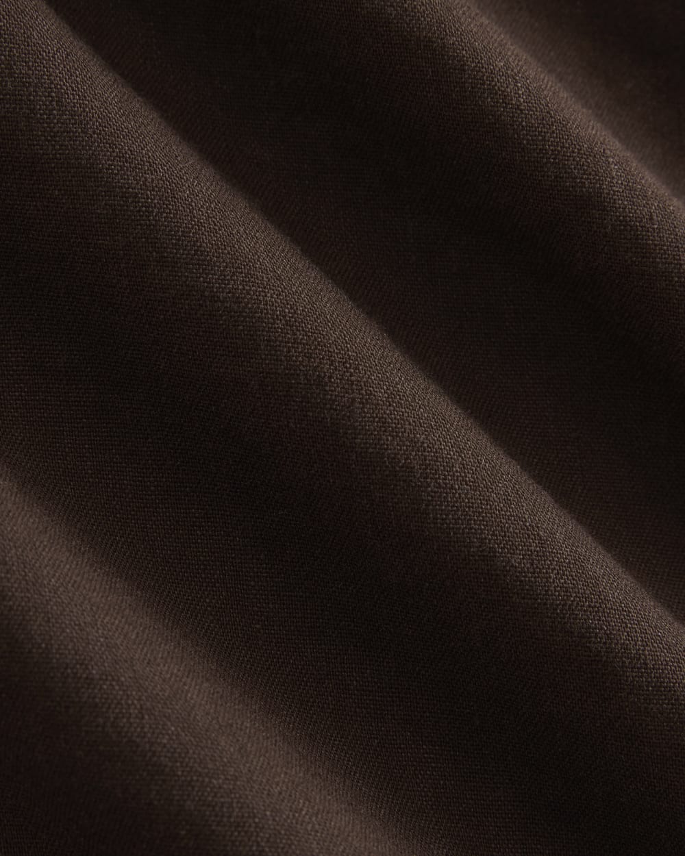 Mini Shift Dress in Stretch Linen | Dark Brown - Image 7