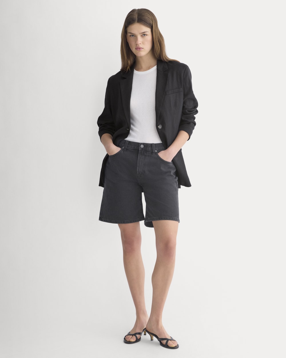 Loose Jean Short | Black - Image 3