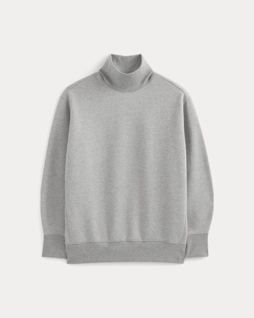 Alternative view of Luxe Fleece Turtleneck | Vintage Heather Grey