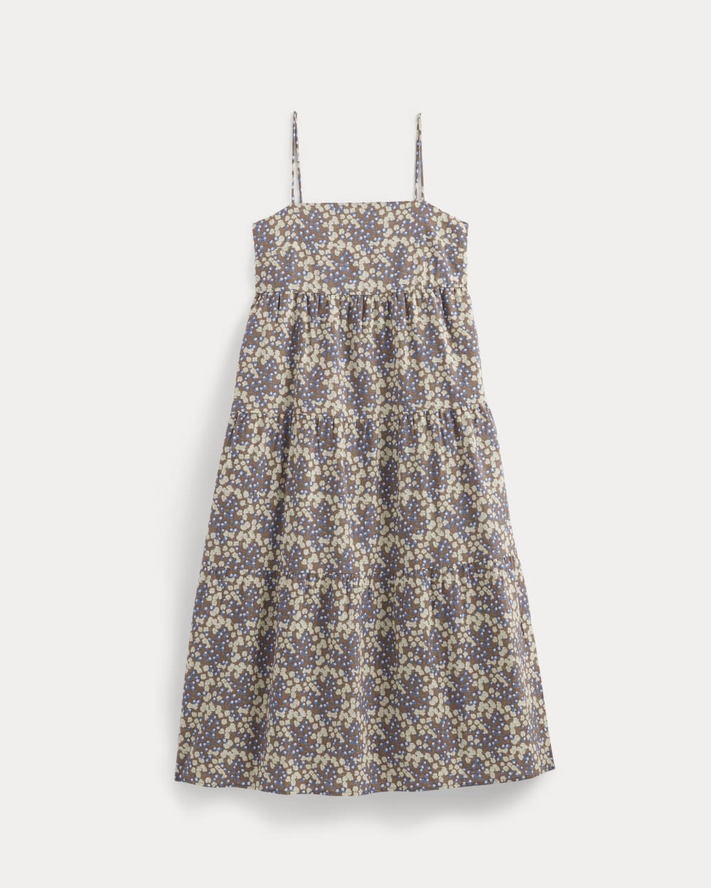 The Gauze Tiered Dress | Mocha Floral - Image 2