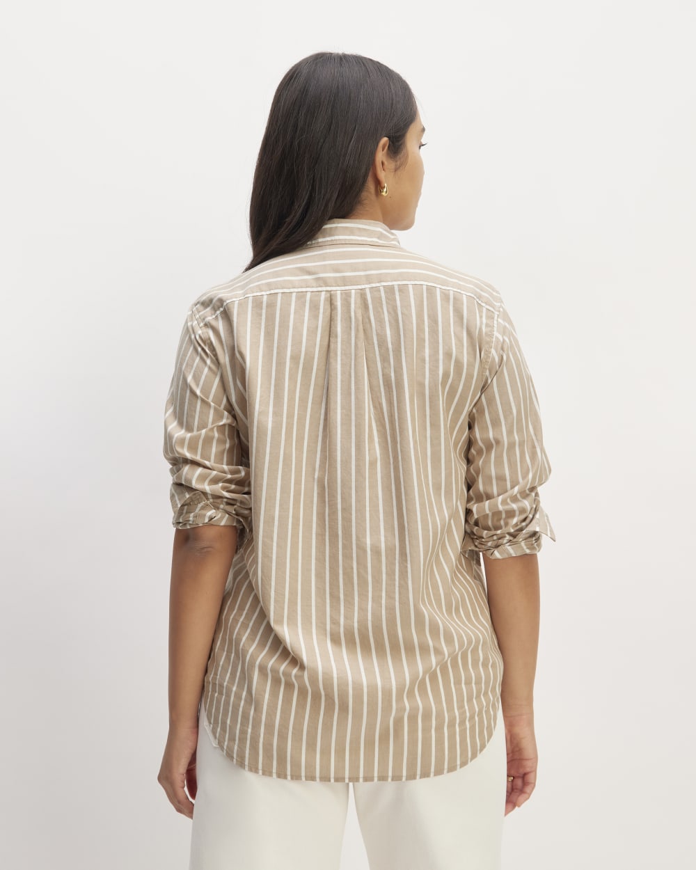 The Must-Have Shirt in Silky Cotton | Cherry Mahogany / White - Image 6