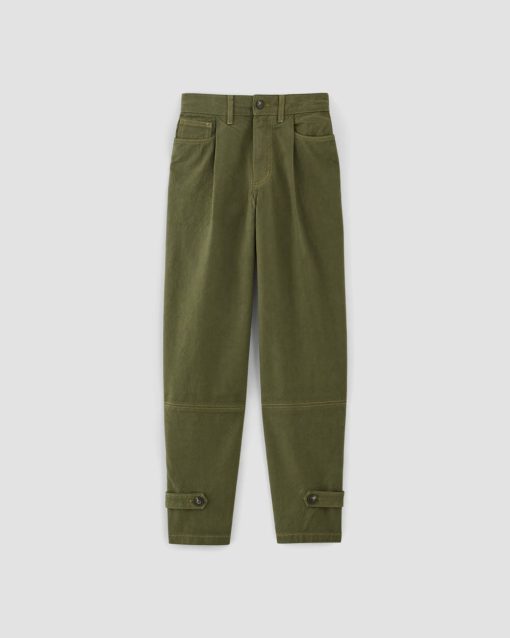 Alternative view of The Everlane x Marques' Almeida Canvas Oversized Barrel Pant | Deep Moss Green