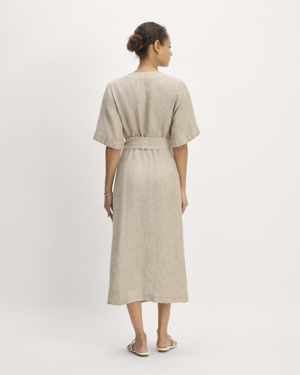 The Wrap Dress in Linen | Cornstalk Chambray - Image 6
