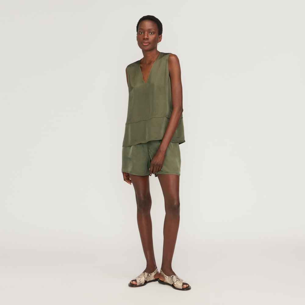 The Satin V-Neck Top | Kalamata - Image 6