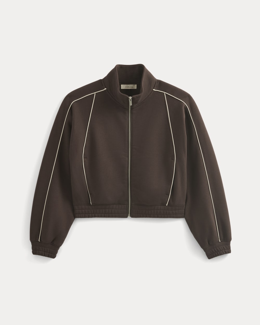 Luxe Fleece Track Jacket | Dark Chocolate - Image 2