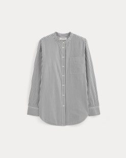 Alternative view of The Oversized Shirt in Ultrasoft Cotton | Optic White / Black