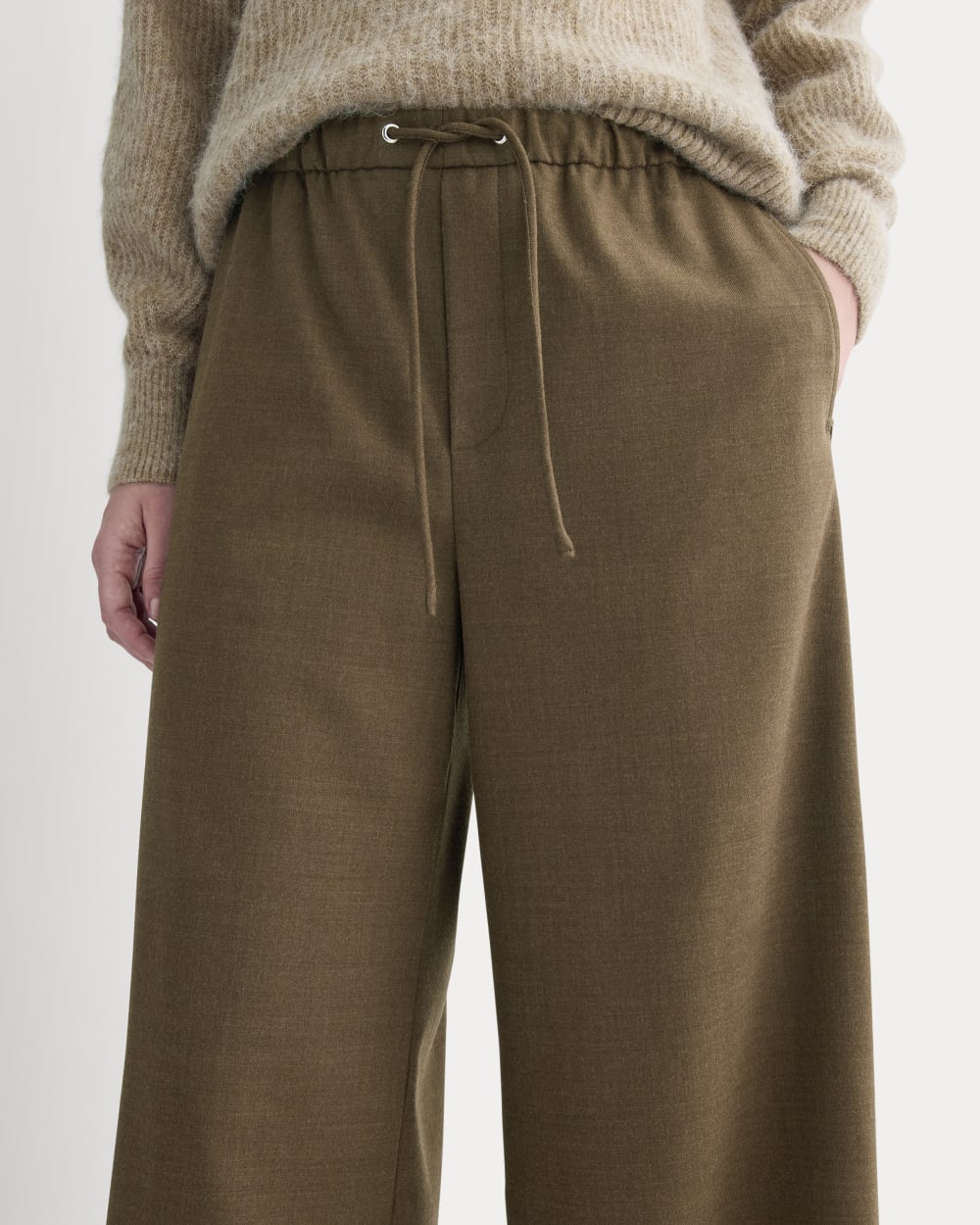 The Pull-On Trouser in Tailor Twill | Heathered Cocoa - Image 4