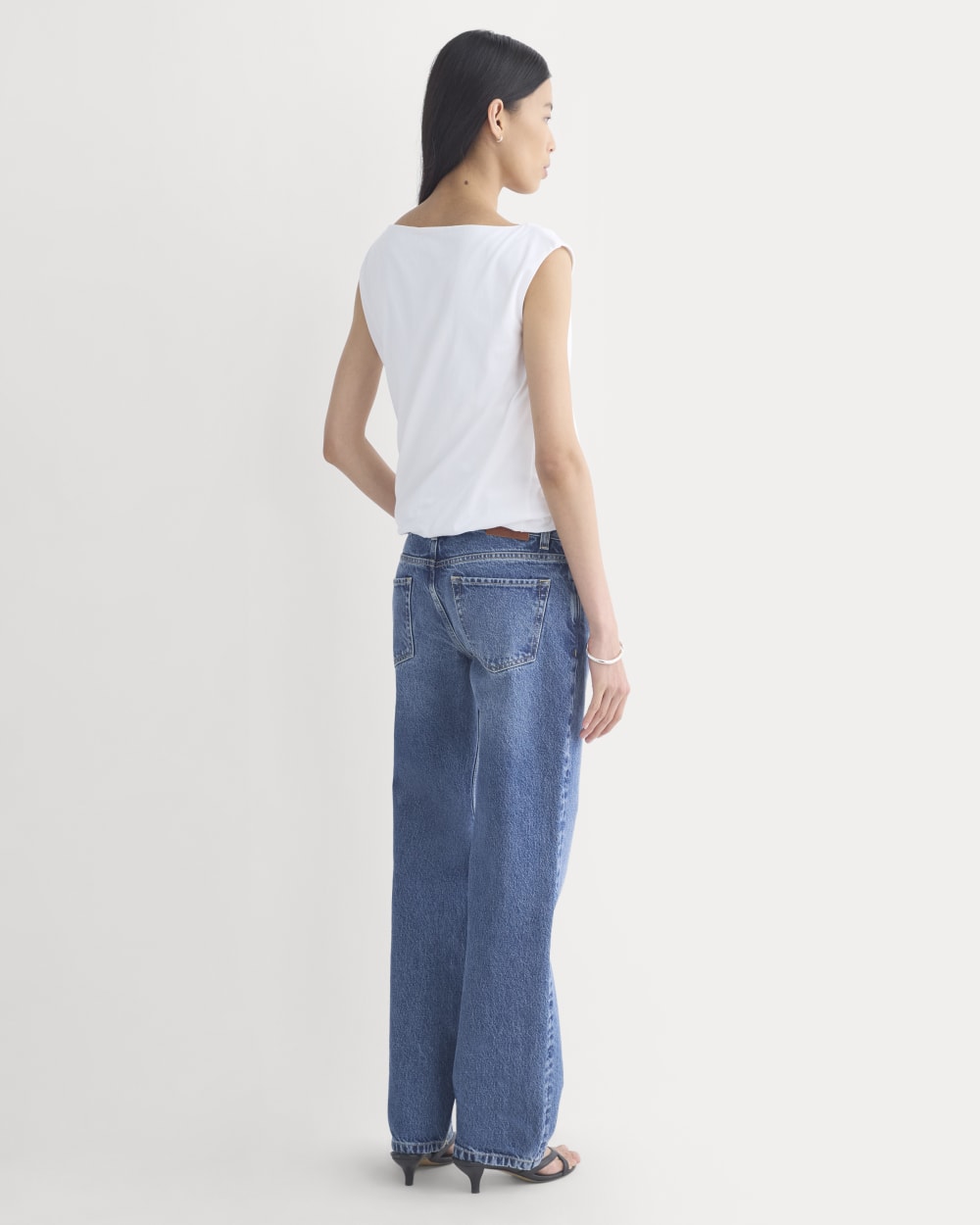 Boatneck Twisted Top in Essential Cotton | White - Image 5
