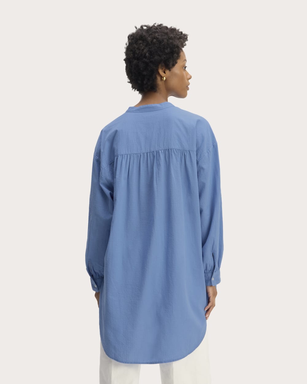 The Gauze Oversized Shirt | Blue Opal - Image 6