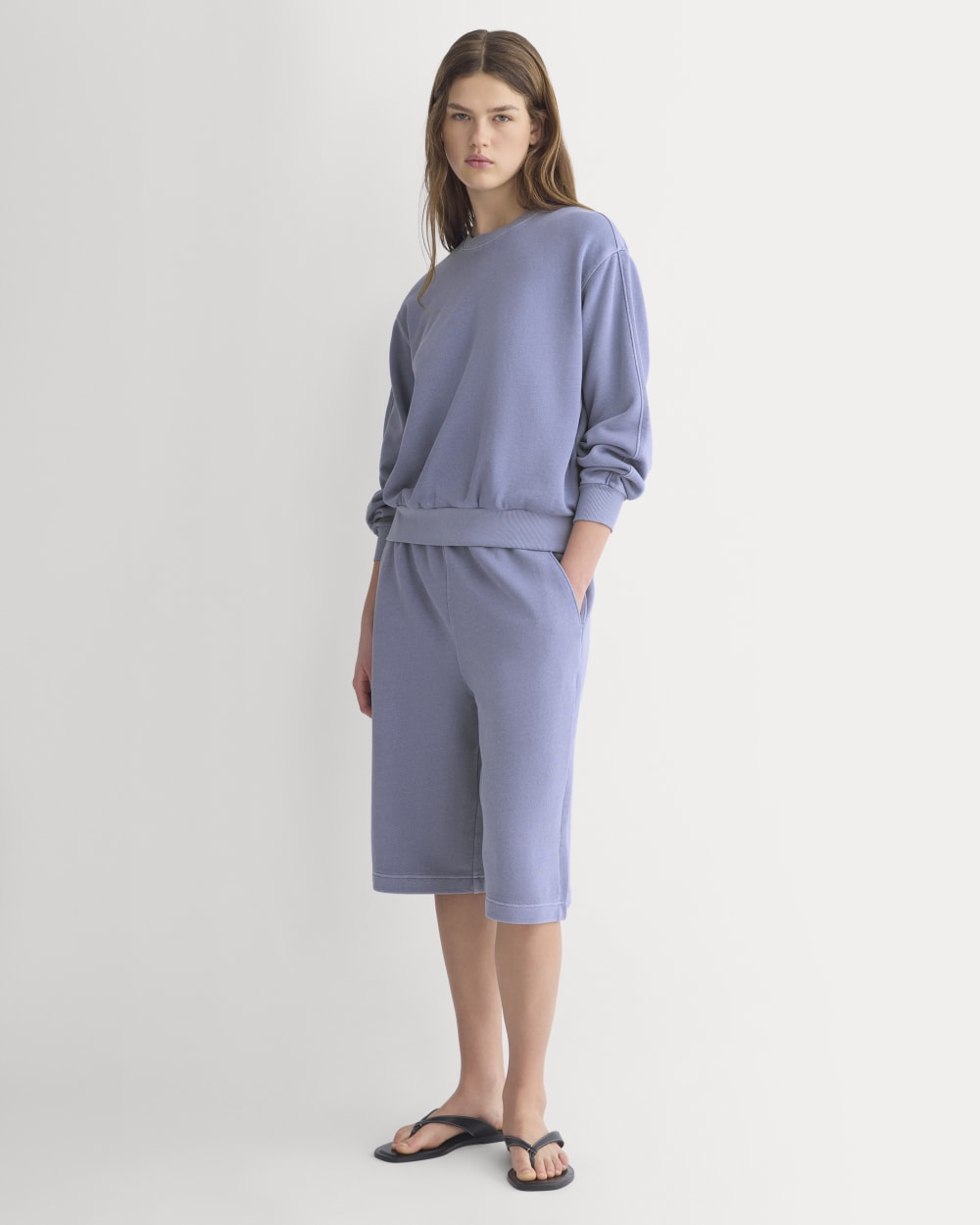 Lightweight Terry Long Shorts | Velvet Morning Garment Dye