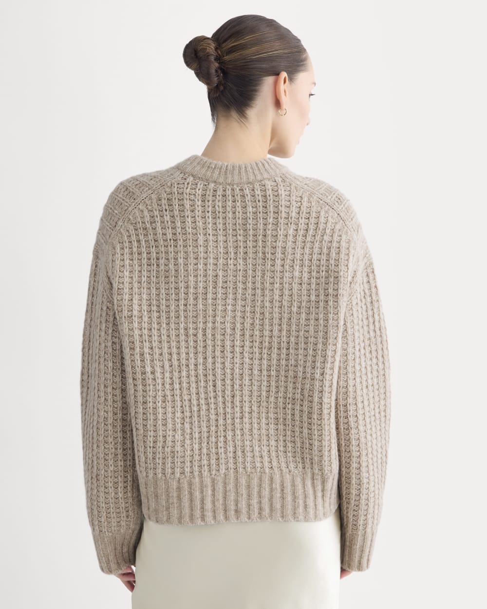 Waffle Sweater in Cloud | Heathered Oatmeal - Image 5