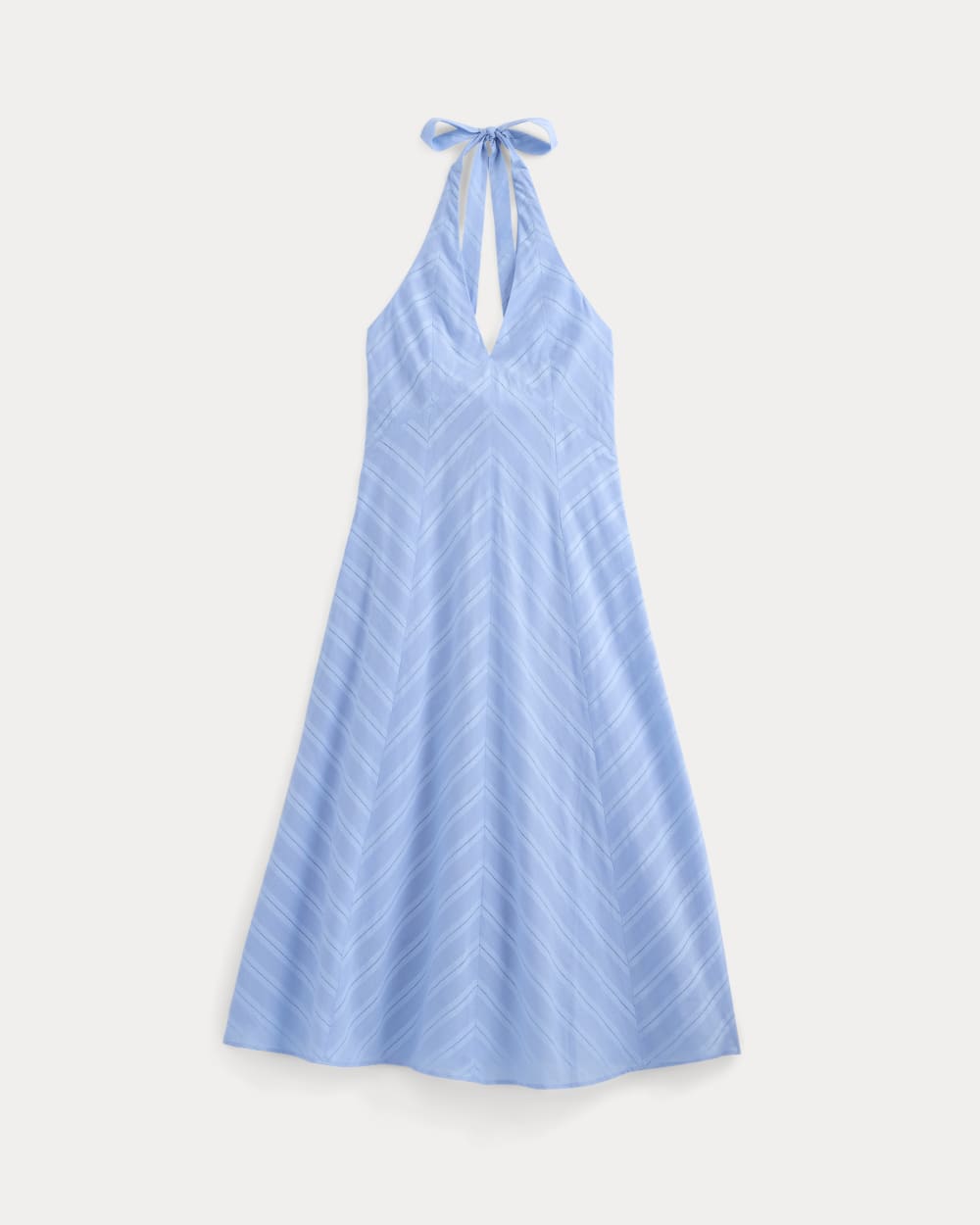 Textured Halter Midi Dress | Open Air Blue - Image 2