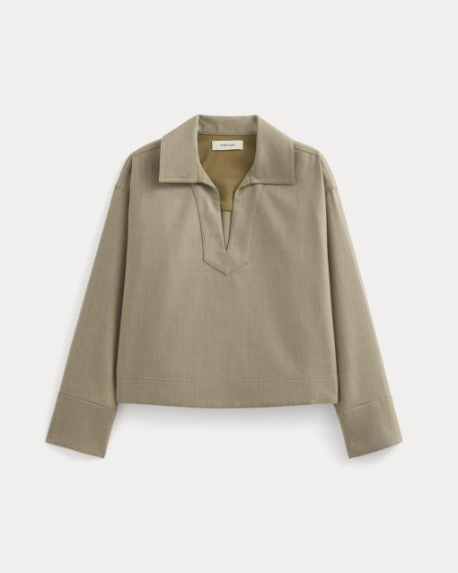 Alternative view of Overshirt in Tailor Twill | Light Taupe
