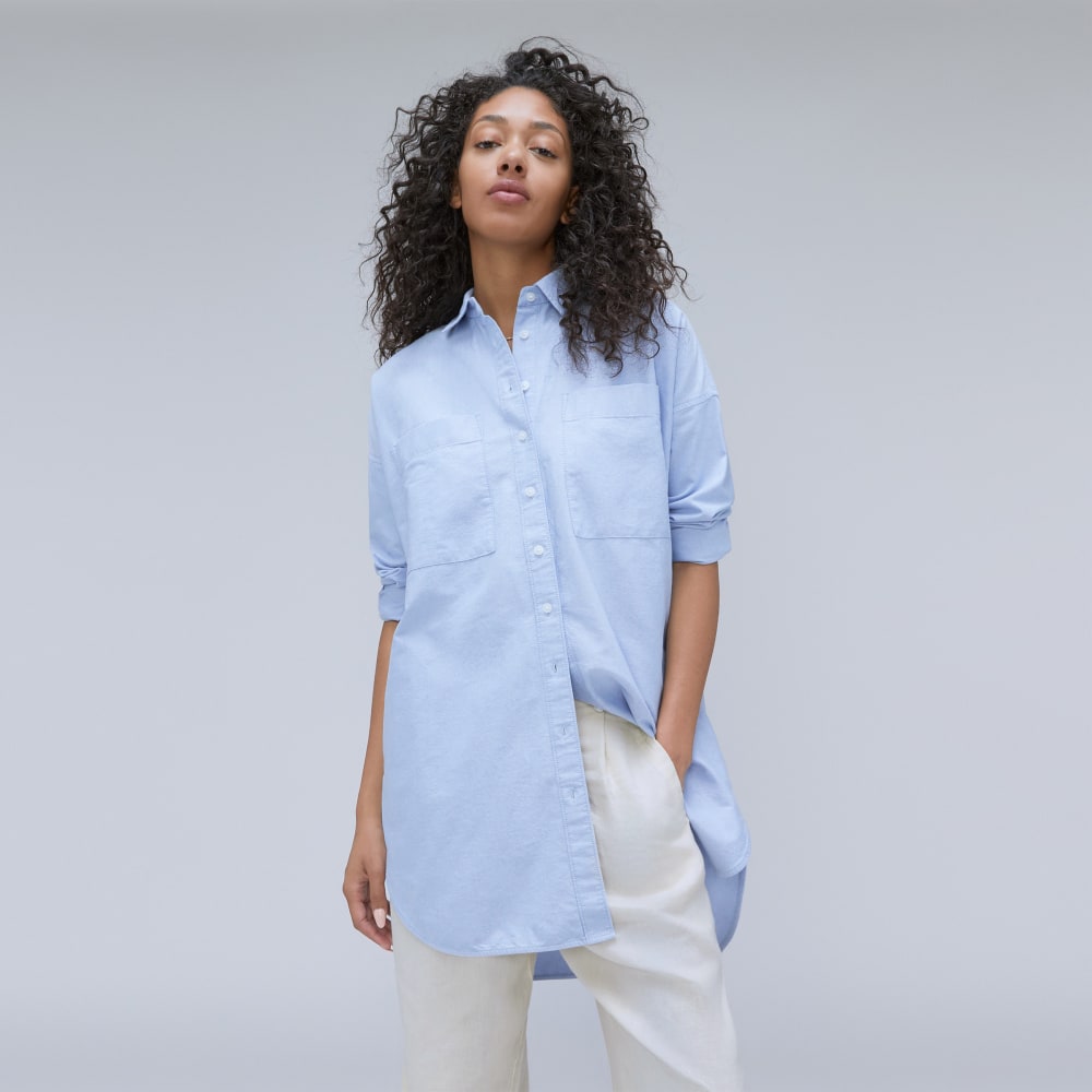 The Way Long Oxford Shirt | Light Blue - Image 5